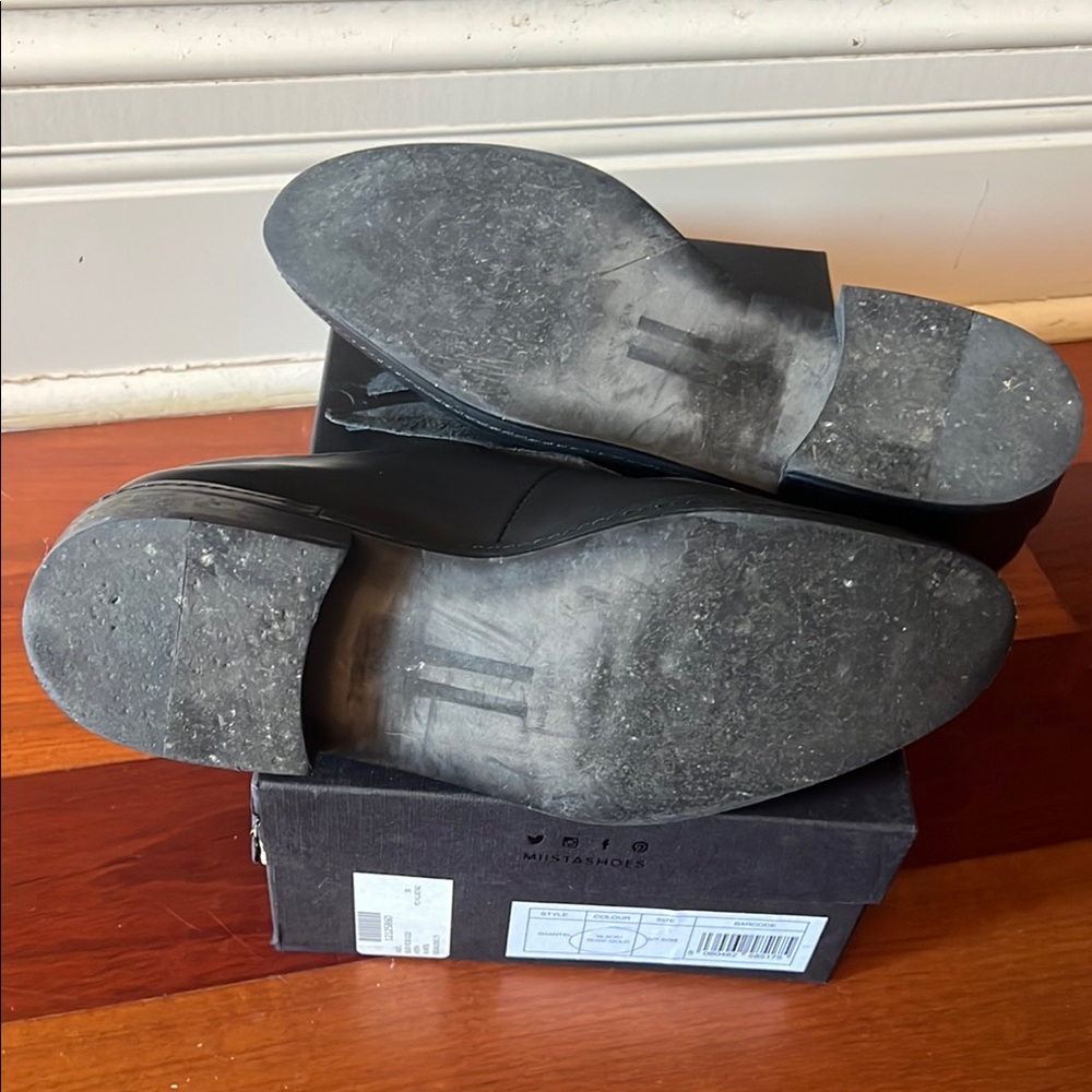 Miista Black and Rose Gold fringe Oxford Women's Shoes - Picture 3 of 3